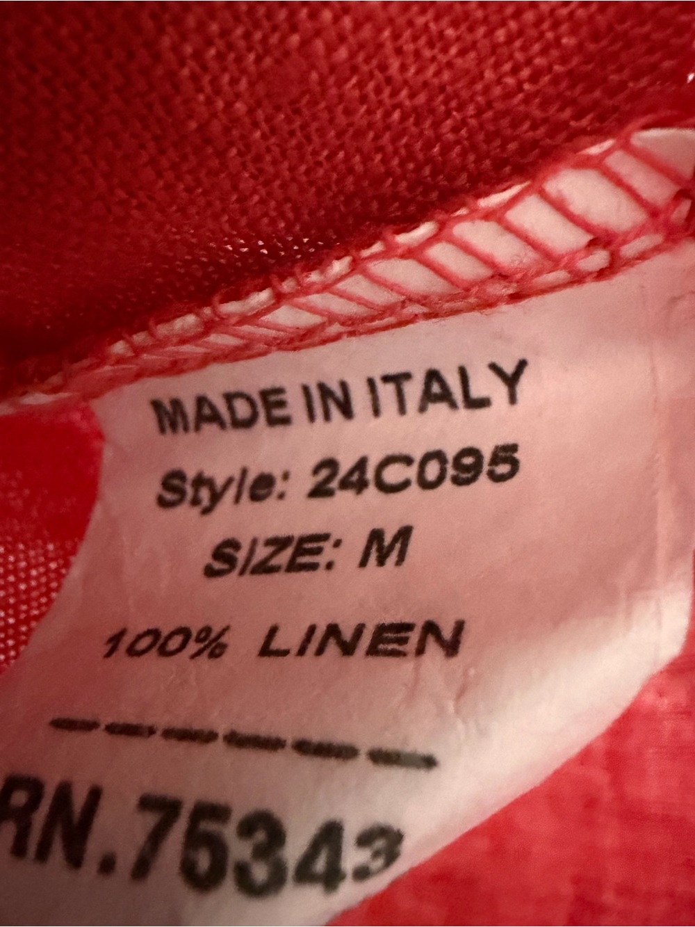 Francesca Bettini 100% Linen Tank Top Made in Italy Hibiscus - Picture 9 of 9